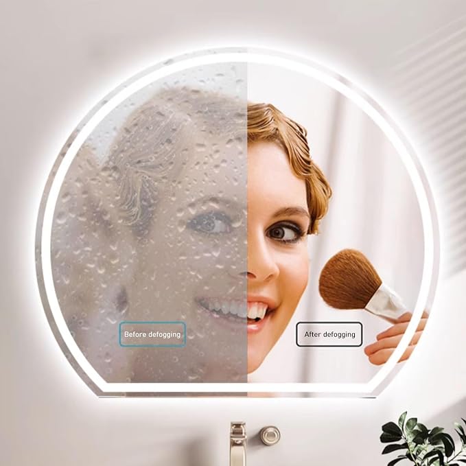 Bathroom Mirror with LED Lights, Wall Mounted Bathroom Mirrors, Bathroom - Image 4