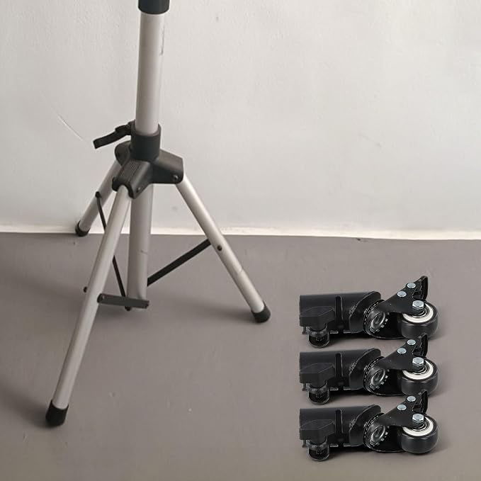 L-Shaped Speaker Tripod Casters, Metal Bracket Caster - Image 4