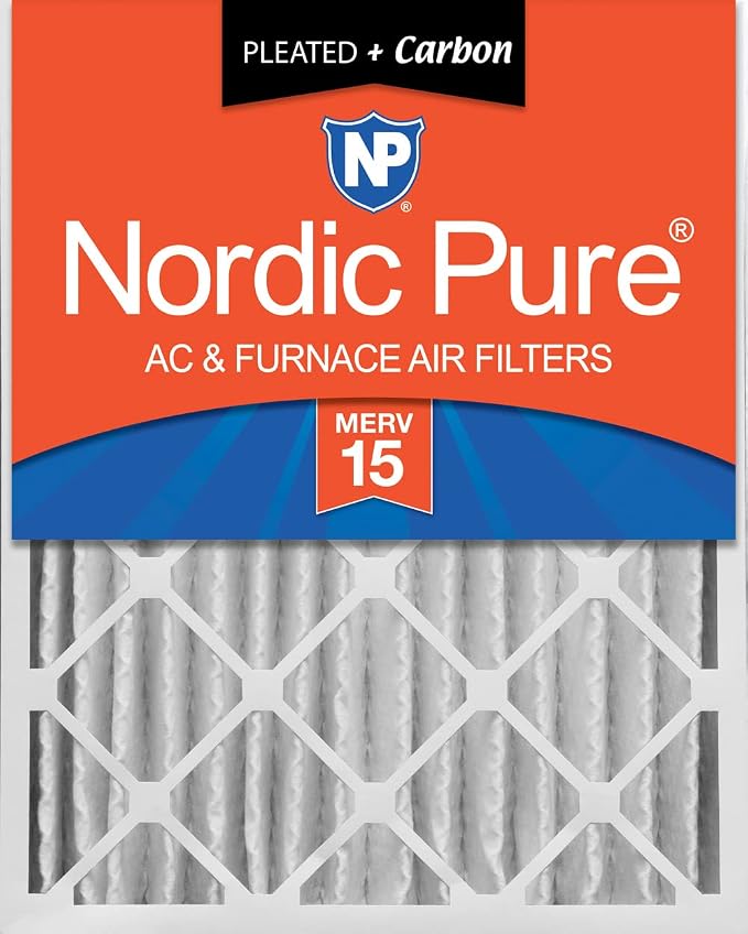 Nordic Pure 18x24x4 Pleated Air Filters MERV 15 Plus Carbon 1 Pack by NordicPure