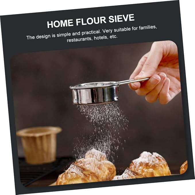 Luxshiny 2pcs Stainless Steel Flour Sieve - Image 8