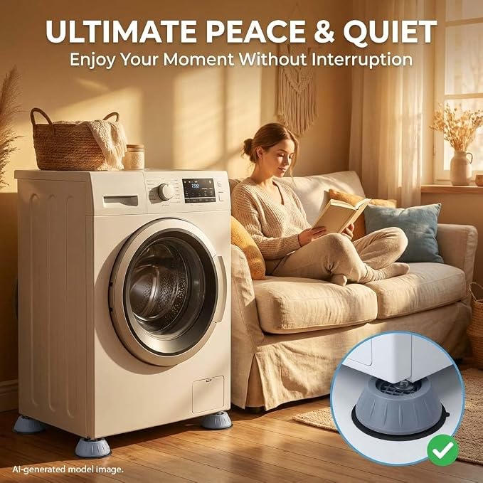 Sakerplus Anti Vibration Pads for Washing Machine, Anti-Vibration Support - Image 9