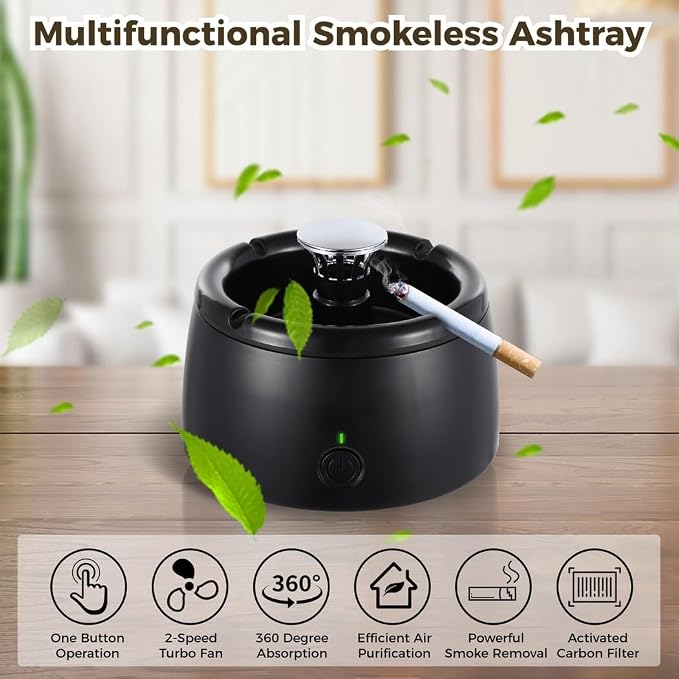 Ashtray Smokeless, Purifier Air Ion Negative - Image 2