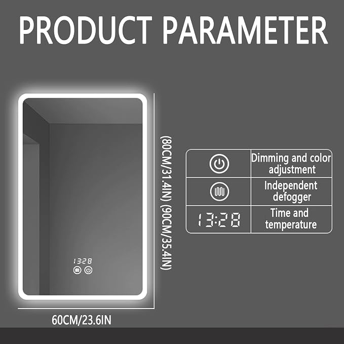 Backlit LED Illuminated Bathroom Mirror - Image 2