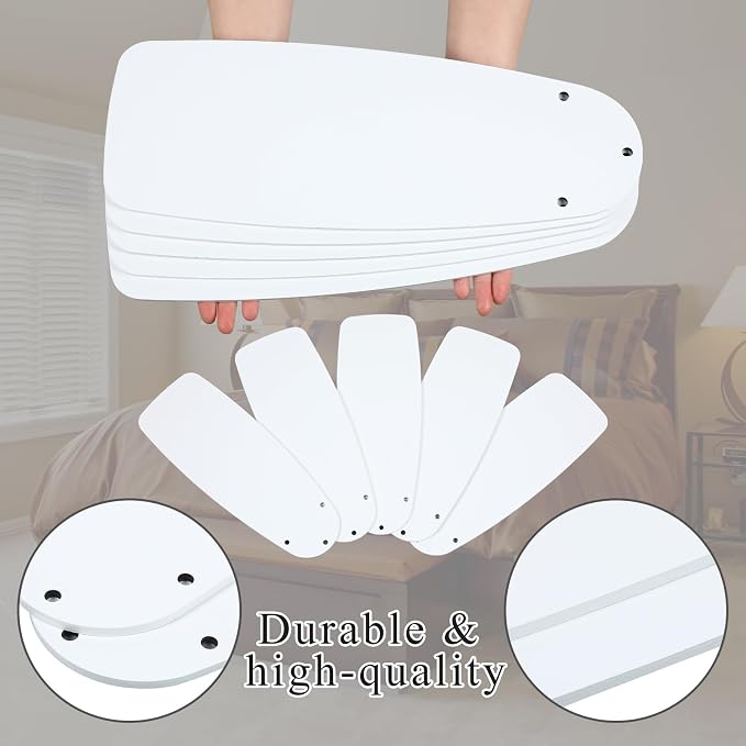 5 Pack Replacement Fan Blades for 42"/52" Ceiling Fan Waterproof Blades - Image 6