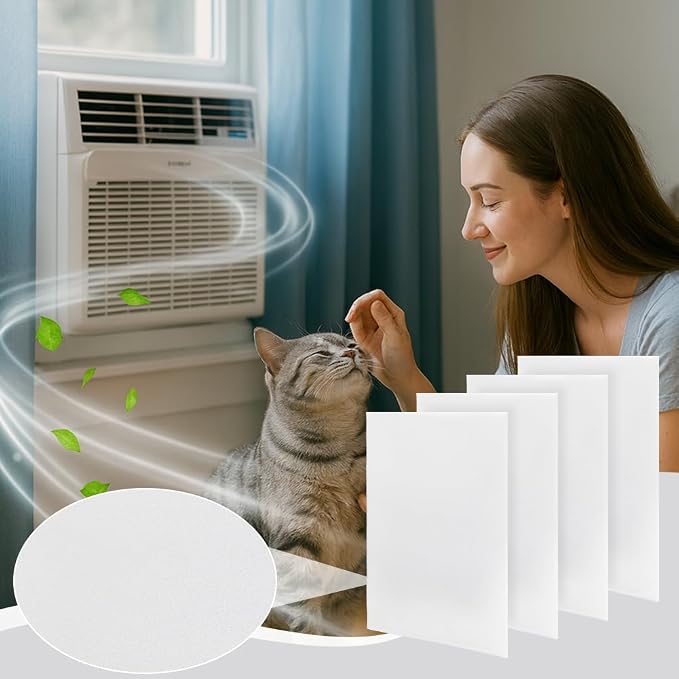 PH PandaHall 4pcs Air Conditioner Filter Pad 16" x 12.8" x 1/4" Air Purifier - Image 4