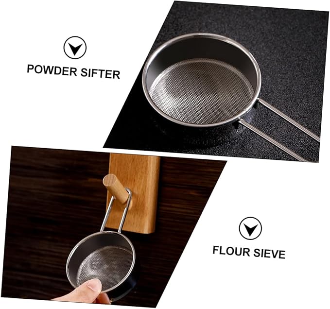 2pcs Stainless Steel Powdered Sugar Sieve Flour Sieve Sugar Sifter Baking - Image 6