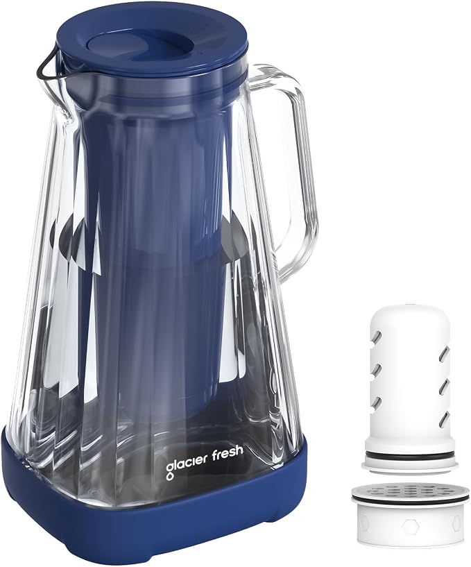 GLACIER FRESH 10 Cup Purela Glass Water Pitcher by GLACIERFRESH
