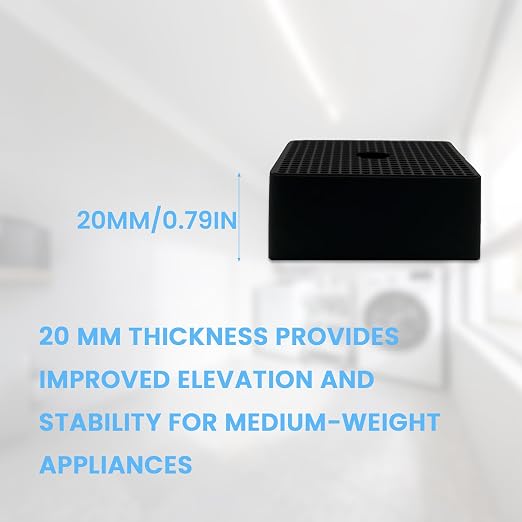 4 Pack- 50×50×20mm Thick Rubber Anti-Vibration Pads, Thick Shock Absorbing Pads - Image 5