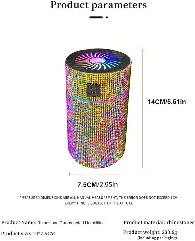 Luxury Rhinestone Car Diffuser Humidifier - Image 9