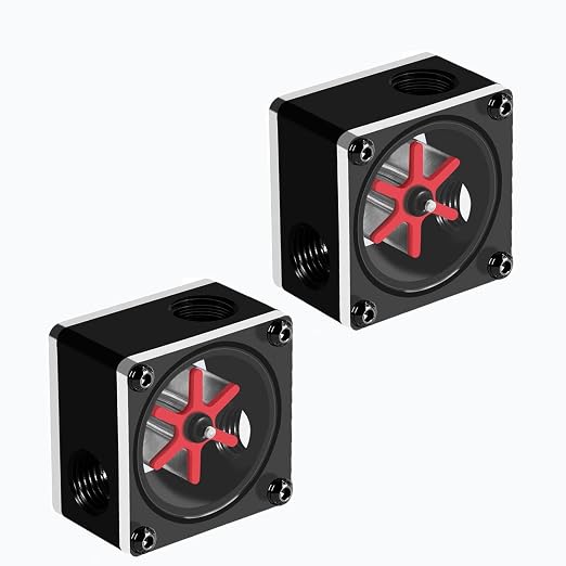 Flow Meter Indicator for PC Acetal Water Cooling Monitoring G1/4 Thread Square by Lelukee