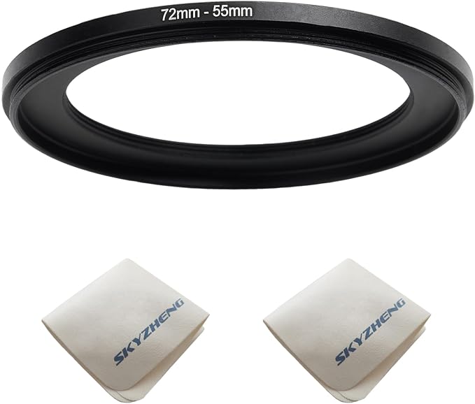 72mm Lens to 55mm Camera Lens Adapter 72mm to 55mm Step Down Ring Adapter Ring by SKYZHENG