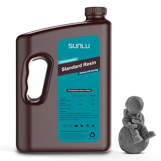 SUNLU 3D Printer Resin 4kg, Fast Curing Standard 3D Resin by SUNLU