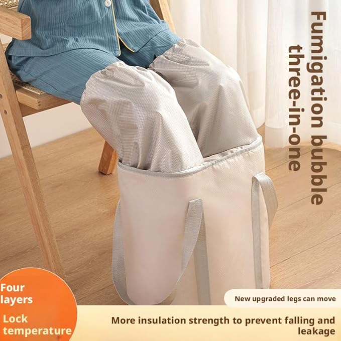 Portable Foot Spa Bath Bucket - 3-in-1 Steaming, Soaking & Fumigation with 4 Support Rods & 4-Layer Heat Lock,Tub Foldable Water Bucket for Travel，The Ideal for her, mom, and Girlfriend