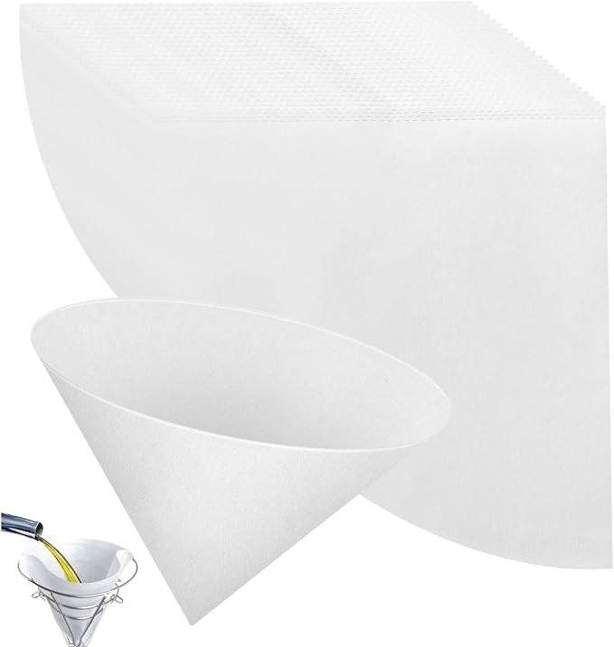 25 Pack 10" Deep Fryer Oil Filters Non Woven Cooking Oil Cones Strainer Maple by Unknown
