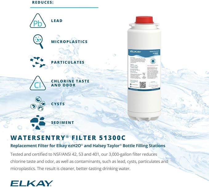 Elkay Genuine WaterSentry 51300C Lead + Microplastics NSF/ANSI Certified Filter - Image 2