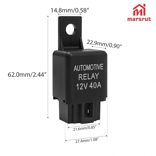 2Pcs 12V 40A Relay, Automotive 4 Pin Relays Fit - Image 2