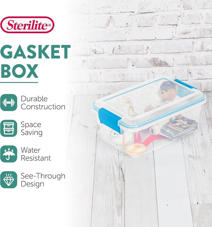 Sterilite 24-Pack Gasket Box, Weather-Resistant Storage Bins - Image 2