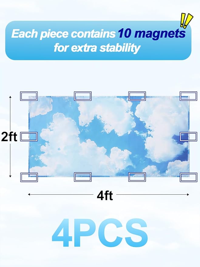 Fluorescent Light Covers with 10 Strong Magnets - Image 5