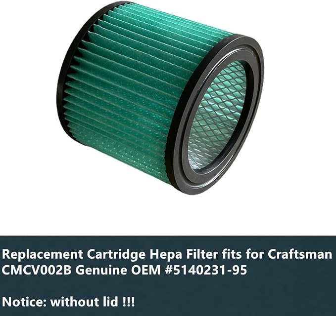 2 PACK YIEEC Replacement Cartridge vacuum Hepa Filter #5140231-95 compatible - Image 5