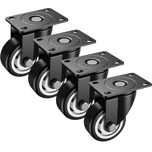 3 inch Swivel Caster Wheels, Heavy Duty Plate Casters by HOLKIEUSA
