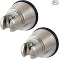 2 Pack Vacuum Suction Cup Shower Head Holder, Removable Shower Head Bracket, Height Adjustable Wall Mount ABS Plastic Suction Holder for Handheld Showerhead, Brushed Nickel