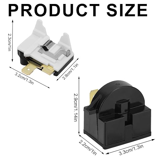 2pcs QP2-4.7 Starter Relay & 2pcs Overload Protector, Pin Refrigerator Starter - Image 2
