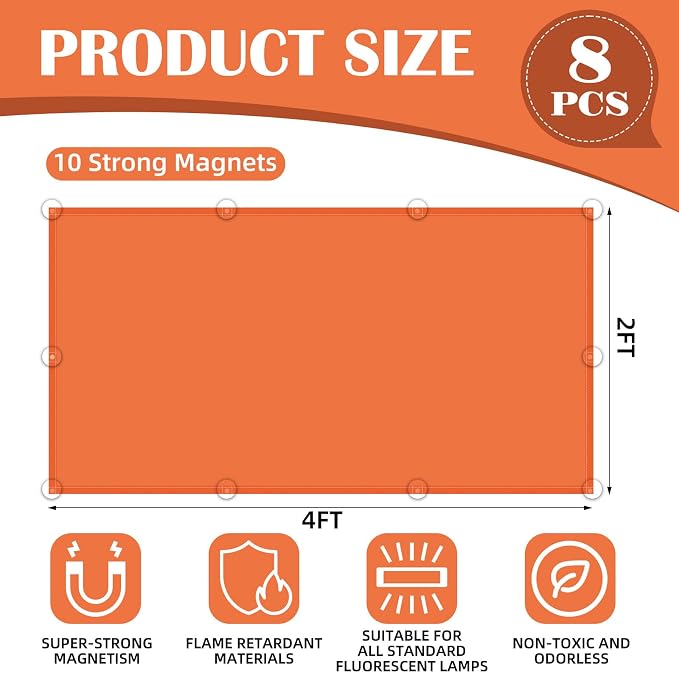 ANGSYLTH 8 Pcs Fluorescent Light Covers - Image 2