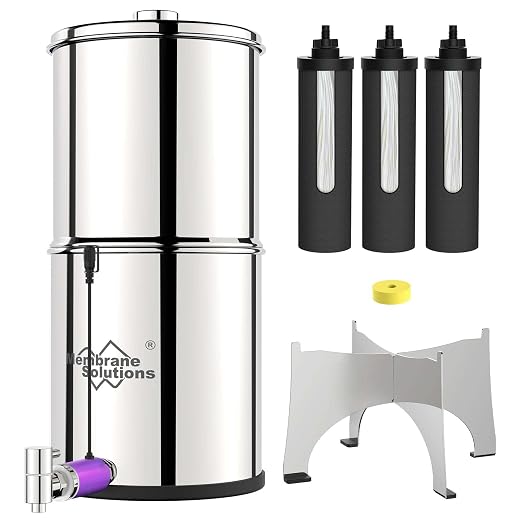 Membrane Solutions UV Countertop Water Filtration System, Stainless Steel 2.25G by MembraneSolutions