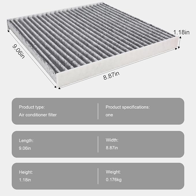 Cabin Air Filter with Activated Carbon Compatible with Acura ILX Honda - Image 5