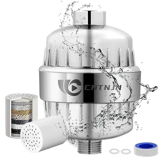 Shower Head Filter for Hard Water to Remove Chlorine Reduces Dry Itchy Skin by Unknown
