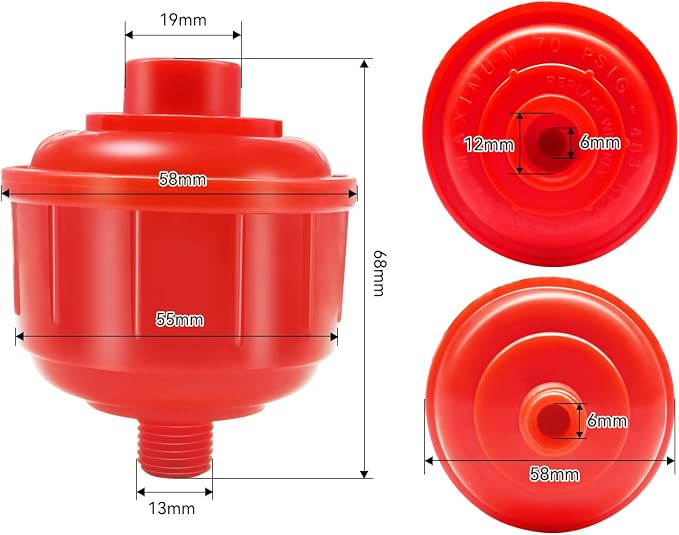 2PCS Mini Red Disposable Air Water Filters Paint Gun Filter Disposable - Image 2