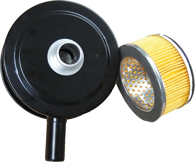 Air Compressor Intake 6" Air Filter Silencer 1" MPT Paper Cartridge Metal House by Unknown