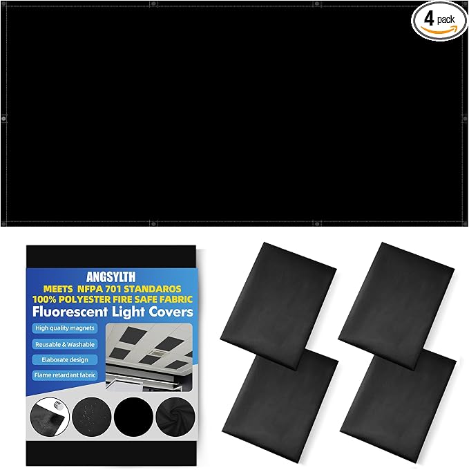 ANGSYLTH 4 Pcs Fluorescent Light Covers by ANGSYLTH