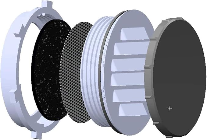 Louvered Vent, Bug Screen, 60ppi Filter, Seal and Cap by TheDisplayShield