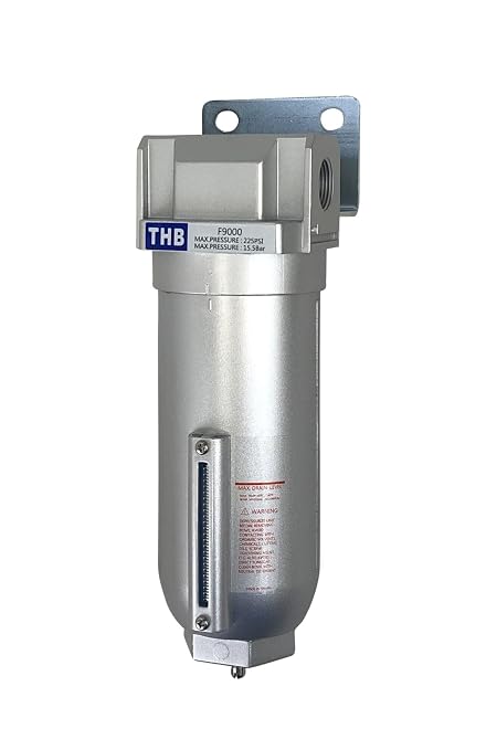 1/2" NPT Industrial Particulate Filter, Removes Water, Debris from Compressed by Unknown