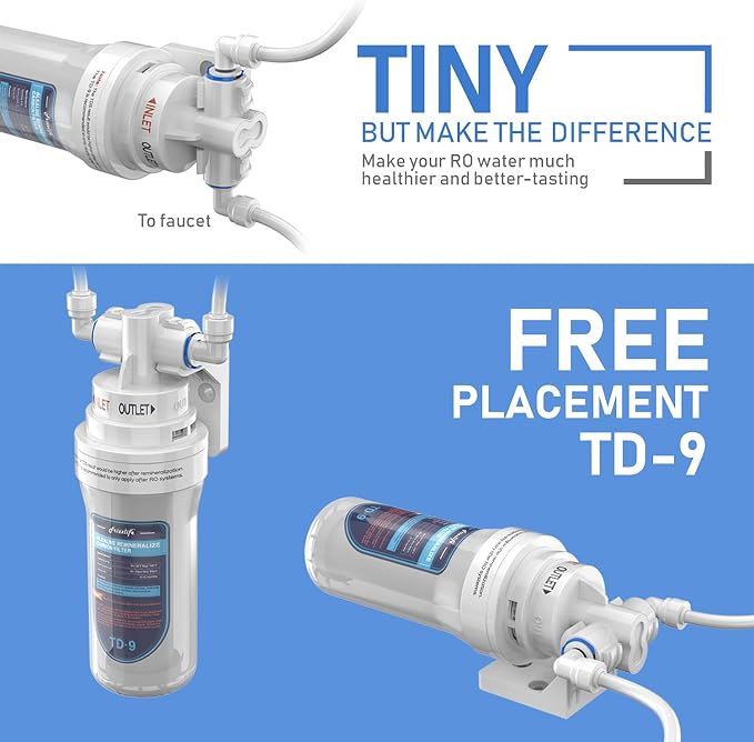 Frizzlife TD-9 Alkaline Remineralization Under Sink Inline Water Filter - Image 6