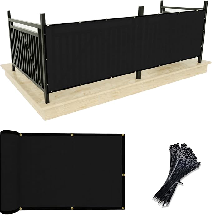 UPGRADE Balcony Privacy Screen Fence 6'X13' Outdoor HDPE Mesh Panels by UPGRADE