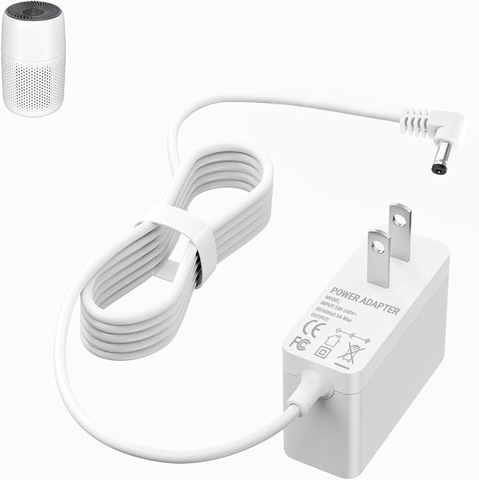 12V Power Cord for Levoit Core Mini Air Purifier LAP-C161-WUS LAP-C161-KUS by Unknown