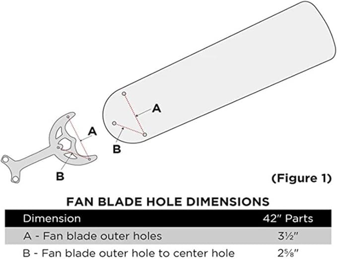 Tough Grade 42" Ceiling Fan Blade Replacement | 5-Pack Reversible Blades - Image 4