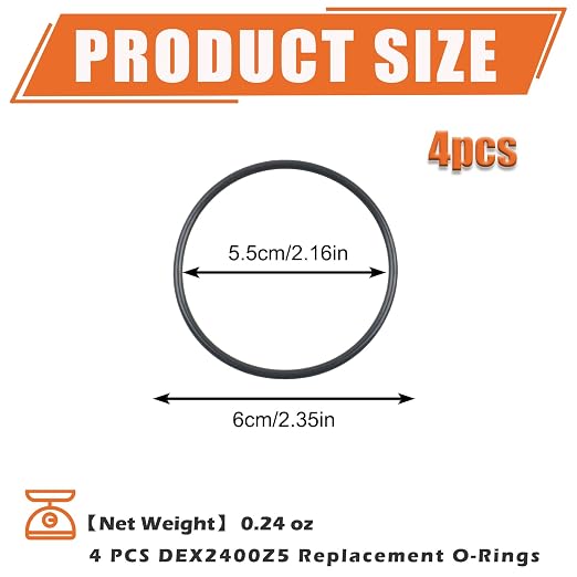 DEX2400Z5 Replacement O-Rings 4 Pack – Compatible - Image 2