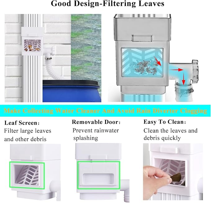Rain Barrel Diverter Kit, Downspout Diverter Fits - Image 3