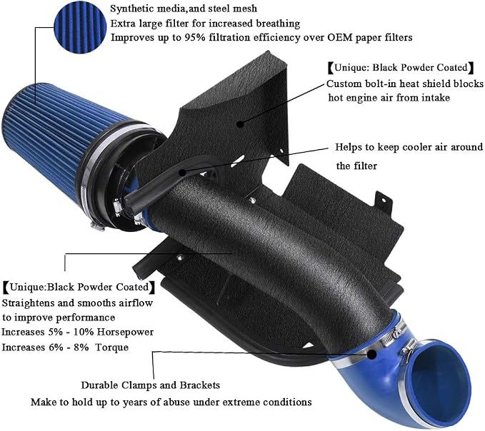 4" inches Performance Cold Air Intake Kit - Image 2