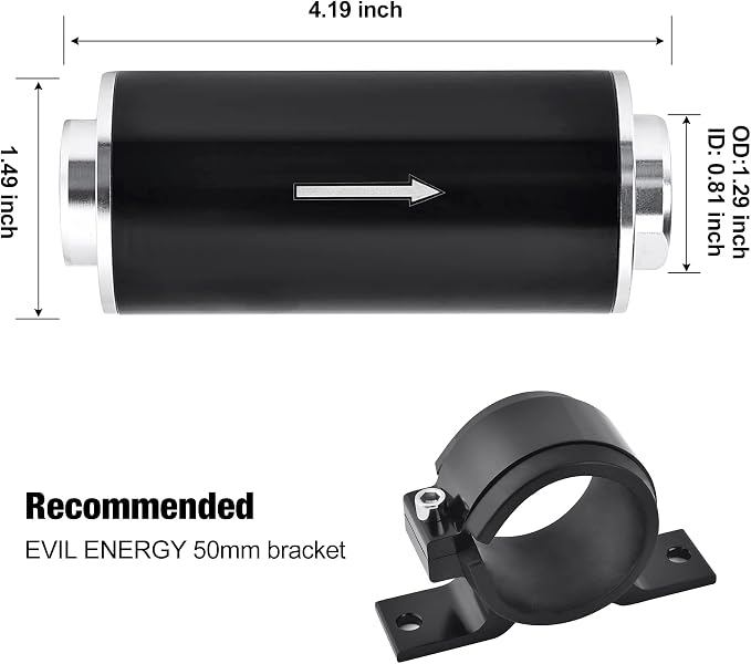 EVIL ENERGY Inline Fuel Filter 100 Micron - Image 2