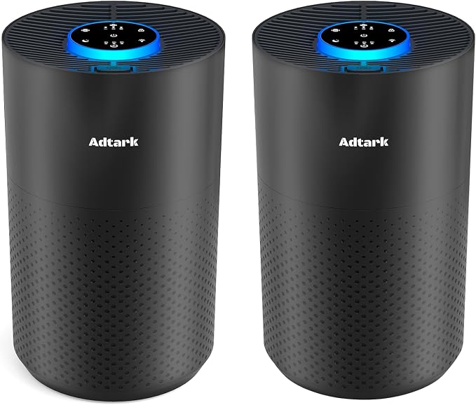 2 Pack Air Purifiers for Home Bedroom, ADTARK Air Cleaner by ADTARK
