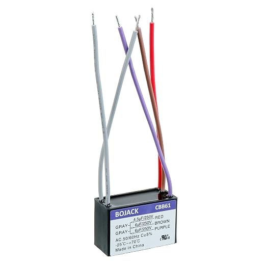 BOJACK CBB61 4.5uF+6uF+6uF 250V AC Ceiling Fan Starting Capacitor - Image 3