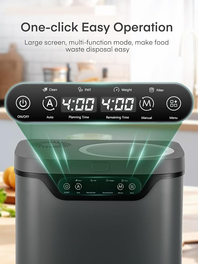 Electric Composter for Kitchen 4L, Countertop Compost Bin Indoor - Image 4