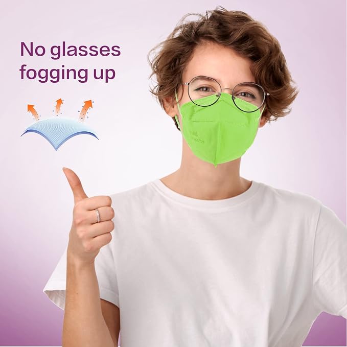 Miuphro KN95 Face Mask, 5-Layer Design Cup Dust Safety KN95 Masks 25 Pack - Image 4
