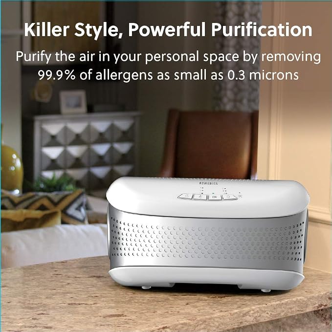 Homedics TotalClean Desktop Air Purifier – 360-Degree HEPA Filter - Image 3