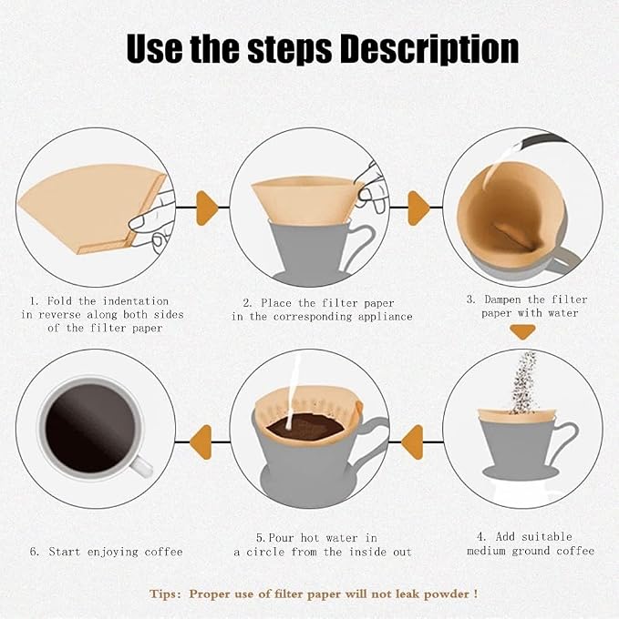 Coffee Filter #2, Cone Coffee Filter 2-4 Cups, Disposable Coffee Filters Paper - Image 4