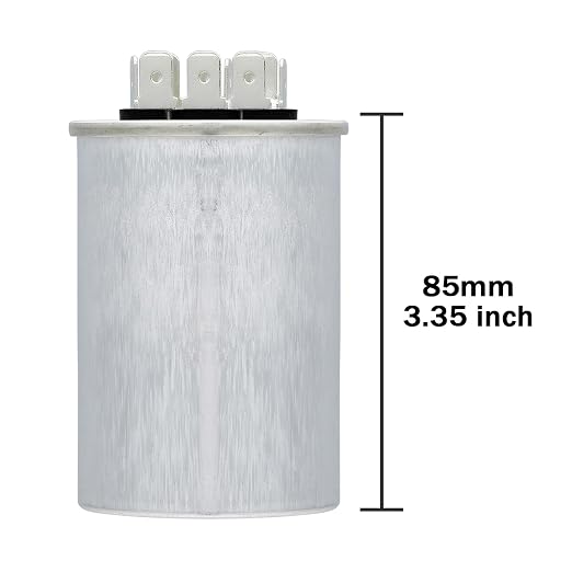 VEXUNGA 55/5uF AC Capacitor 55 5 uF MFD 370/440/450 VAC CBB65B Dual Run Start - Image 2